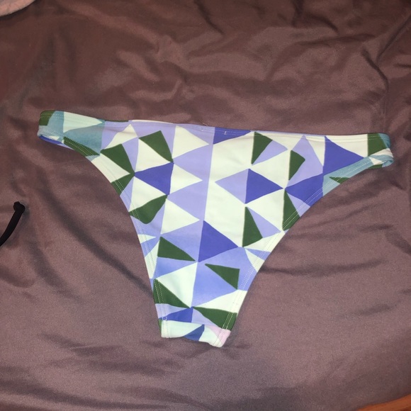 NWOT Aerie Geo Cheeky Bikini Bottoms! 💙💚 - Picture 2 of 2